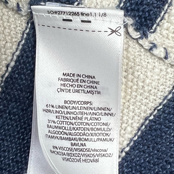 Polo by Ralph Lauren Linen Cotton Grunge Boho Striped Sweater Women's Sz: LG - Picture 5 of 11